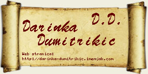 Darinka Dumitrikić vizit kartica